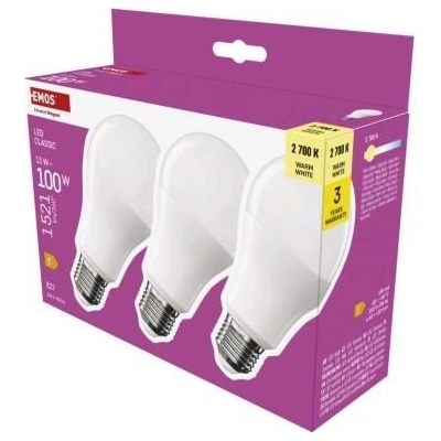 EMOS LED žárovka Classic A60 E27 13 W 100 W 1521 lm teplá bílá ZQ5E61.3