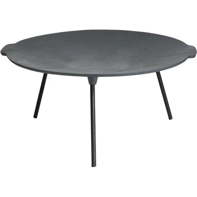 PWI Grilovací litinový plát kruhový na nožkách Wok prohnutý 45 cm