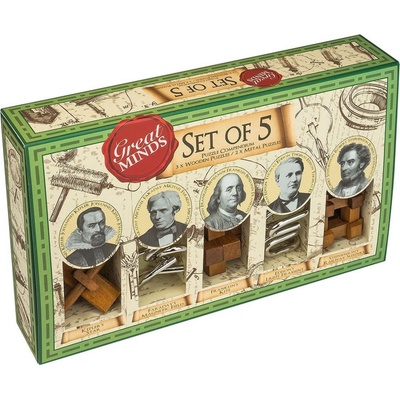 PROFESSOR PUZZLE Great Minds sada 5 hlavolamů
