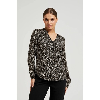 Moodo Щампована риза с дълги ръкави черна Moodo Moodo | Cheren | ЖЕНИ | 38