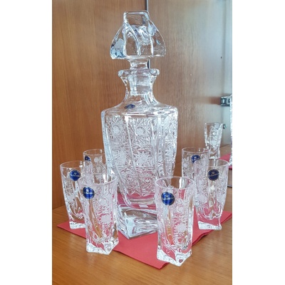 Crystalite Bohemia Quadro likér brus klasik 500 PK likérky 7 x 50 ml