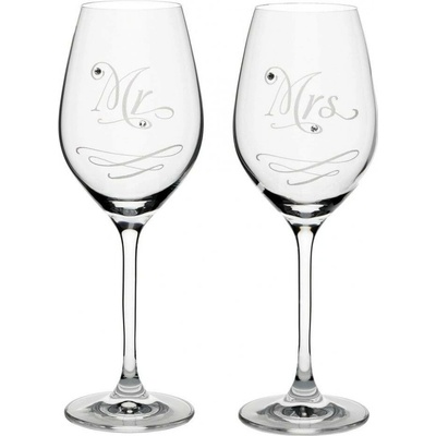 Preciosa Sklenice na víno s krystaly pán a paní 360 ml