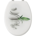 Pepita MDF Тоалетна седалка с бавно затварящ се капак - Stones - white (AC-05)