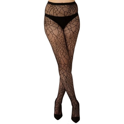 Pamela Mann punčocháče Cobweb Fishnet Black PM1093