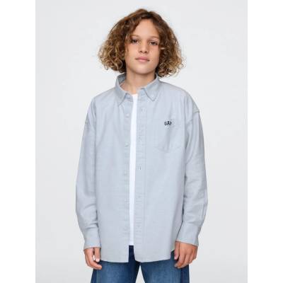 GAP dětská oversize košile Oxford modrá