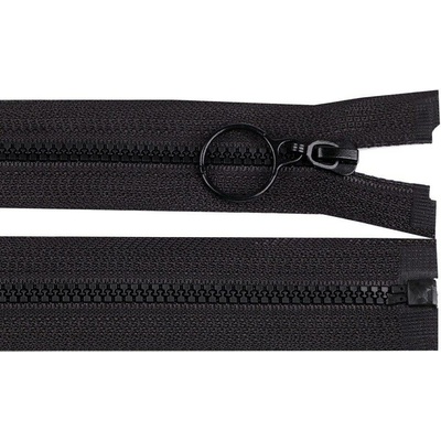 Kostěný zip 4 mm dělitelný s kroužkem délka 60 cm - 101 bílá