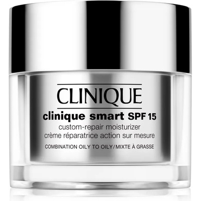 Clinique Clinique Smart SPF 15 Custom-Repair Moisturizer дневен хидратиращ крем против бръчки за мазна кожа SPF 15 50ml