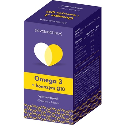 Slovakiapharm Omega 3 + koenzým Q10 kapsuly 60 ks