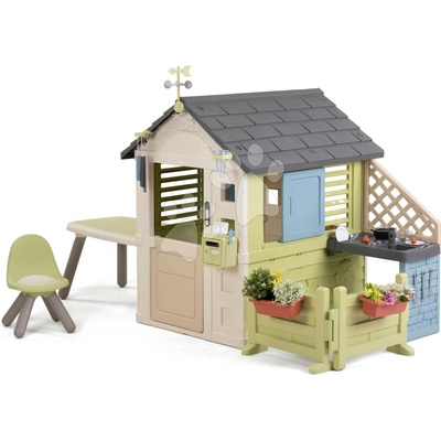 Smoby Domček s posedením pre záhradníka Pretty Playhouse&Kitchen Life s kuchynkou