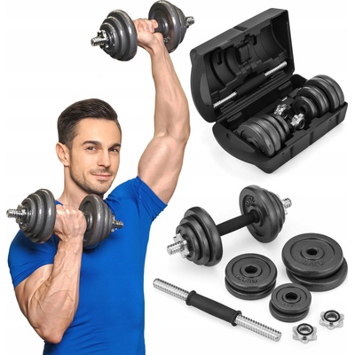 Gymtek sada litinových jednoruček v kufříku 20 kg