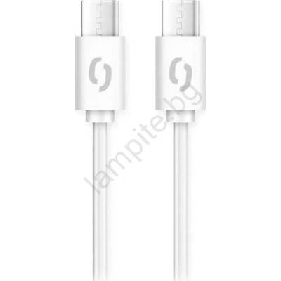 DATKP47 - USB кабел USB-C към USB-C, 100W Power Delivery, 1, 5 m, бял (PH0019)