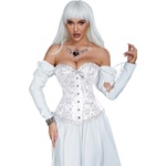 Sexy Elephant® 12 Pieces Soft Steel Bones White Sexy Jacquard Palace Style Corset S