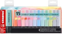 STABILO Текст маркер Boss Original Pastel Deskset 15 цвята