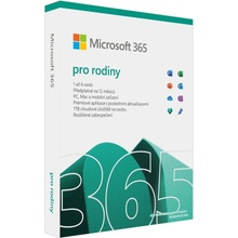 Microsoft 365 pro rodiny 1 rok CZ krabicová verze 6GQ-01550 nová licence