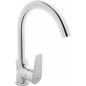 INVENA Кухненски смесител Invena Dokos с едноръкохватков механизъм, хром (BZ-19-001-V)