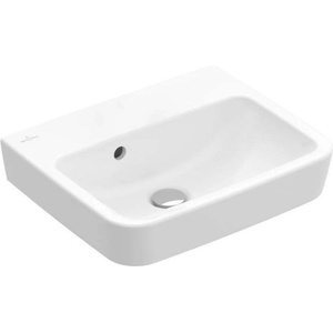 Villeroy & Boch O. novo - Умивалник 45x37 см, с преливник, без отвор за смесител, AntiBac, CeramicPlus, алпийско бяло 434447T2 (434447T2)