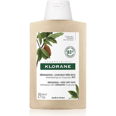 Klorane Cupuaçu Bio подхранващ шампоан за суха и увредена коса 200ml
