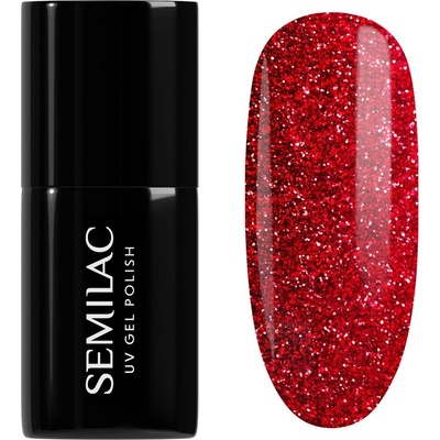 Semilac gél lak 318 Burgundy Red Glitter Bordová 7 ml