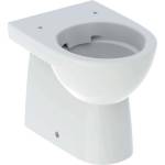 Geberit Selnova Compact - Стояща тоалетна, заден/долен отвод, без ръб, бяла 500.394. 01.7 (500.394.01.7)