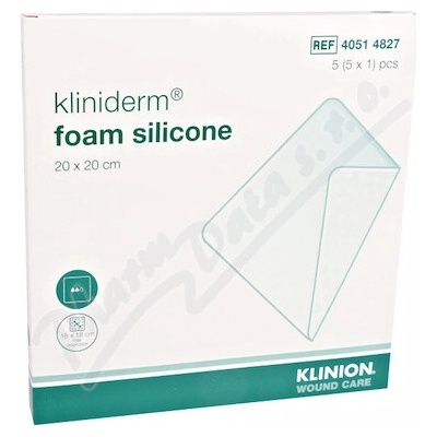 Kliniderm Pena silikónový obväz 20 x 20 cm 5 ks