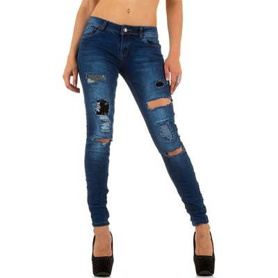 EmonaMall Дамски дънки EmonaMall - модел W41462 (W41462-KL-J-PTL-S2282-blue-24)