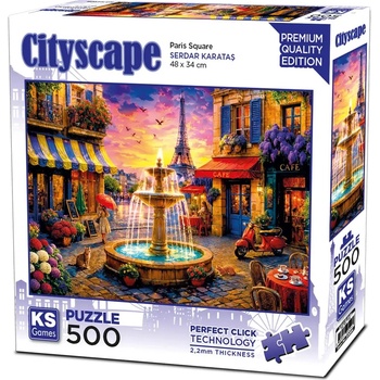 KS Games Пъзел KS Games от 500 части - Парижки площад (20094)