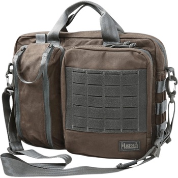Magforce Recruit Briefcase waxed cotton Brown