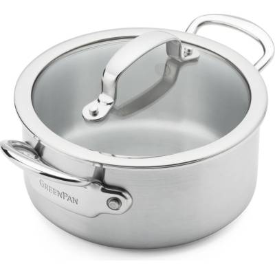 GreenPan Nerezový hrniec Premiere Pro so sklenenou pokrievkou, Ø 18 cm / 2,13 l CC010236-001