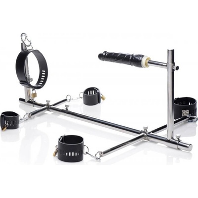 Master Series Imprisoned Metal Stockade with Dildo