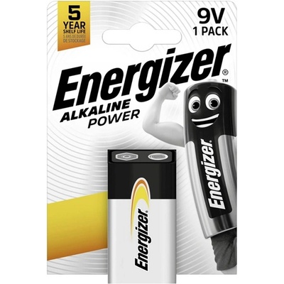 Energizer alkaline power батерия с дълъг живот 6lr61, алкална, 1 опаковка (e300127700)