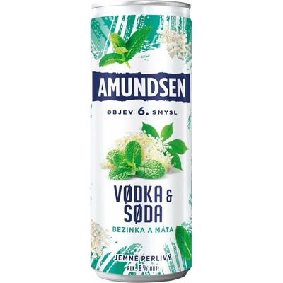 Amundsen Vodka & Sóda Baza a Mäta 6% 0,25 l (plechovka)