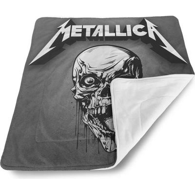Sablio Detská deka pre bábätko METALLICA Lebka Šedá