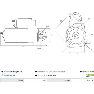 Startér AS-PL S3027(VALEO)
