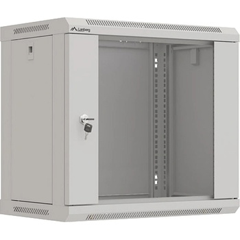 Lanberg rack cabinet 19" wall-mount 9U/540x350 (flat pack) with glass door grey (WF03-5309-10S)