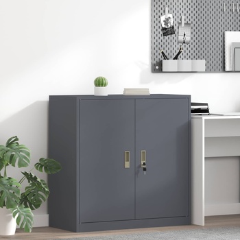 vidaXL Шкаф за съхранение със съхранение Антрацит 90 x 40 x 90 cm (891642)