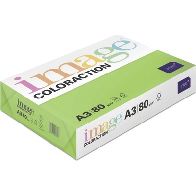 Coloraction barevný xerografický papír Image 80g A3 středně zelená, balení 500 archů
