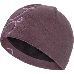 Jack Wolfskin Детска зимна шапка (beanie) Jack wolfskin Kid's Vertigo Paw Beanie - Sheer Plum - размер One Size (904-6902-0211)