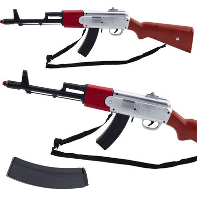 LEAN Toys Puška Brokovnice Hračka s Popruhem Hnědá Zvuky 65cm