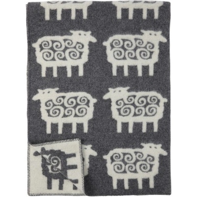 Klippan Vlněná deka Sheep grey 130x180