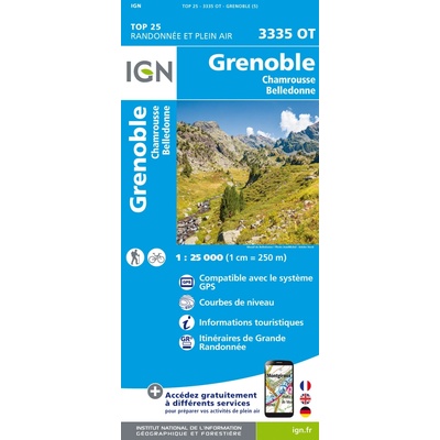 mapa Grenoble, Belledonne 1:25 t.