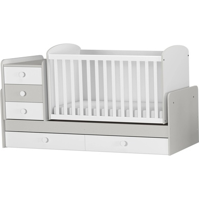Arbor Трансформиращо се легло Arbor - Baby & Junior, 179 х 77 cm, кашмир + бял (BJ23211)