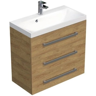 SAT Skříňka s umyvadlem Cube Way dub hickory mat CUBE2803DH