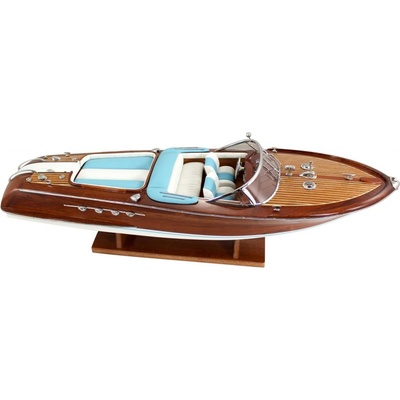 SEA Club Rychlostní člun, dřevo/kov/kůže, D: 67cm, V: 18,5cm, Š: 20cm - VYSOKÁ kvalita 5401