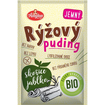 Amylon Bio Puding Rýžový s jablkem a skořicí 40 g