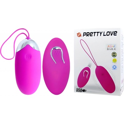 Pretty Love Berger - nabíjacie vibračné vajíčko s diaľkovým ovládaním ružové