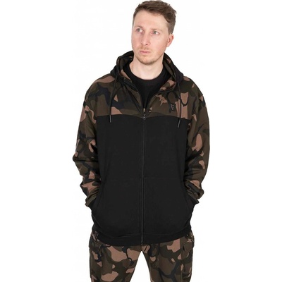 Fox mikina LW BLack/Camo Split Zip Hoody