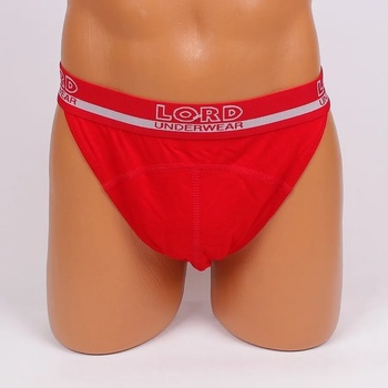 Image 1 of Изрязан слип в червен цвят с надпис