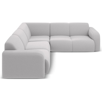 Micadoni Светлосив ъглов диван от букле (променлив/L форма) Molino - Micadoni Home (MIC_COR_101_F1_MOLINO6)