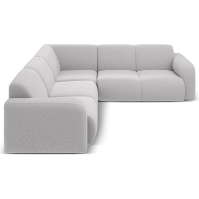 Micadoni Светлосив ъглов диван от букле (променлив/L форма) Molino - Micadoni Home (MIC_COR_101_F1_MOLINO6)