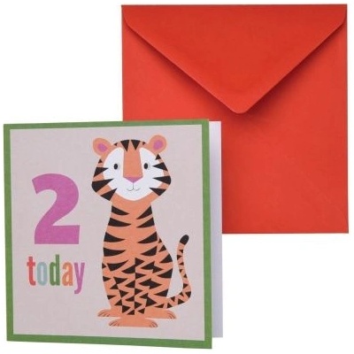 Rex London - Картичка за втори рожден ден - Тигърчето Теди (26410)